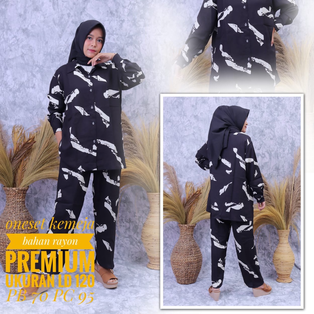 ONE SET RAYON MOTIF TERBARU TERMURAH / DAILY ONE SET RAYON PAJAMAS MURAH / SETELAN ONE SET ARJUNA
