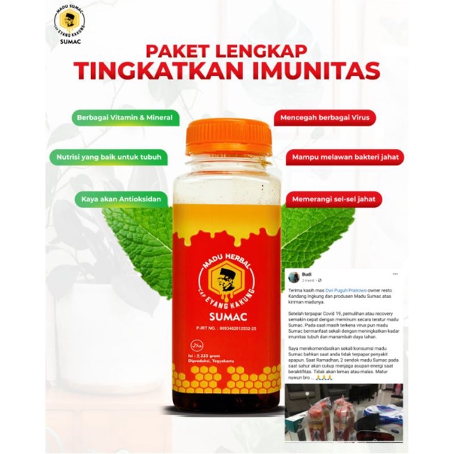 Madu SUMAC Cap Eyang Kakung 180ml