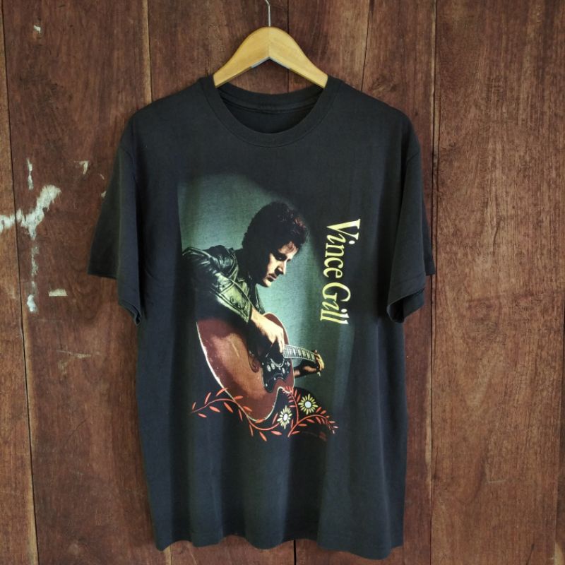vintage baju kaos band second vince gill official merchandise vtg 90s