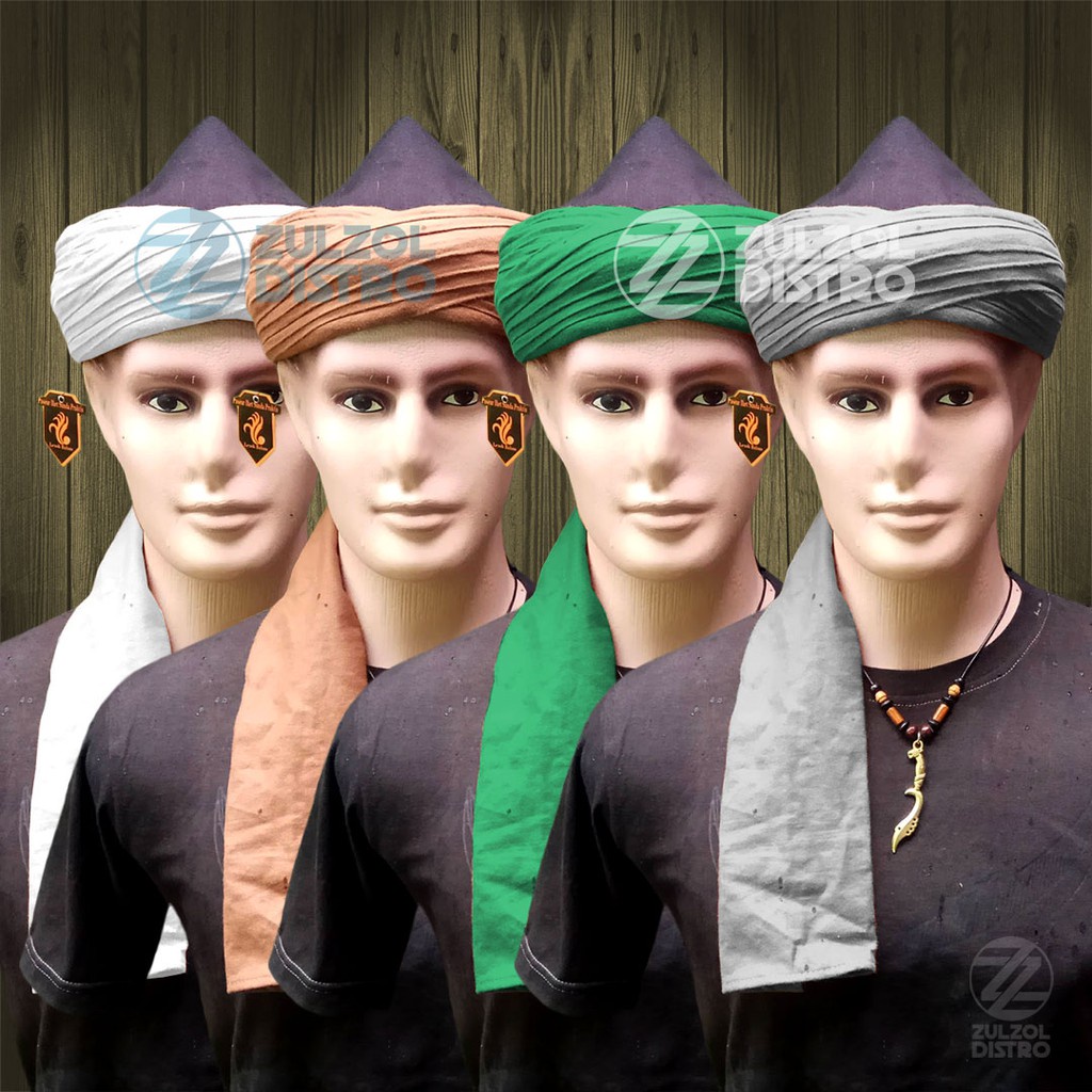 Sorban Imamah Permanen Premium Model Sorban Sufi Instan Siap Pakai - Turban Turki Kerucut