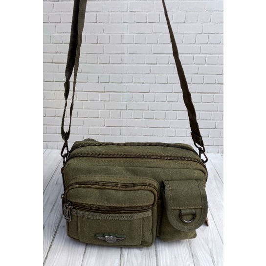TAS SLEMPANG DAN PINGGANG KANVAS POLO HUMMER