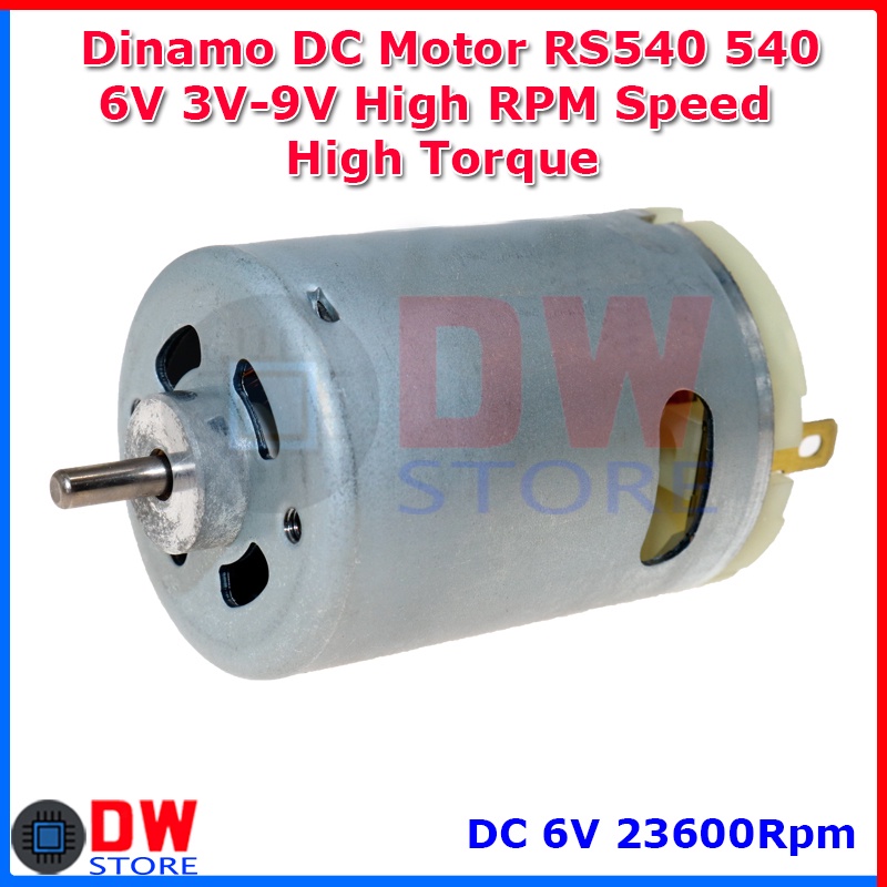 Dinamo DC Motor RS540 RS 540 DC 6V 3V-9V Rpm High Speed Torque