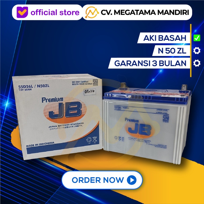 Aki JB N 50 ZL khusus sameday