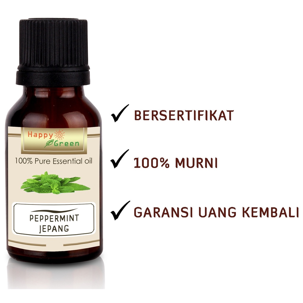 Happy Green Japanese Peppermint Essential Oil - Minyak Peppermint Jepang