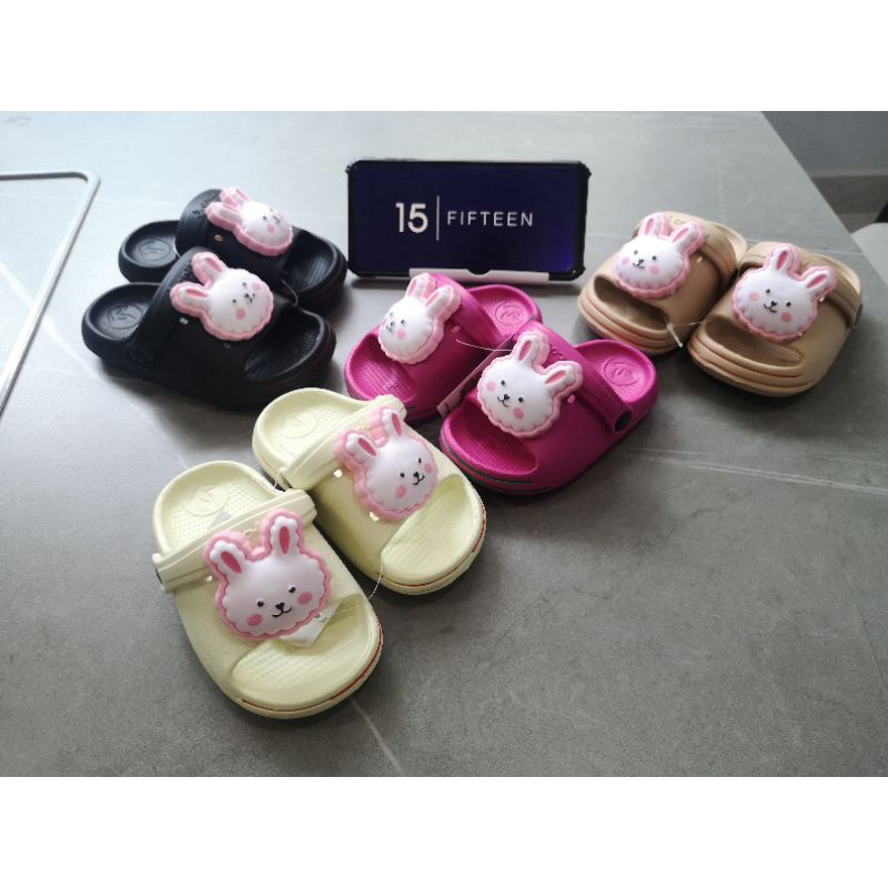 NEW ! ! ! SIZE 19-29 SANDAL SELOP Sandal Anak Perempuan RABBIT 0-4 TAHUN KARET COLLIN / SANDAL SLIP ON ANAK CEWEK 6122-B