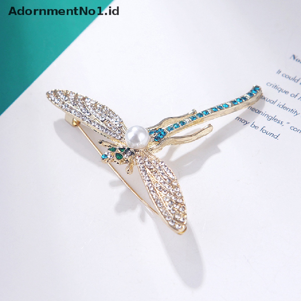 [AdornmentNo1] Bros Capung Mutiara Berlian Imitasi Untuk Wanita Baroque Trendy Elegan Brooch Pins [ID]