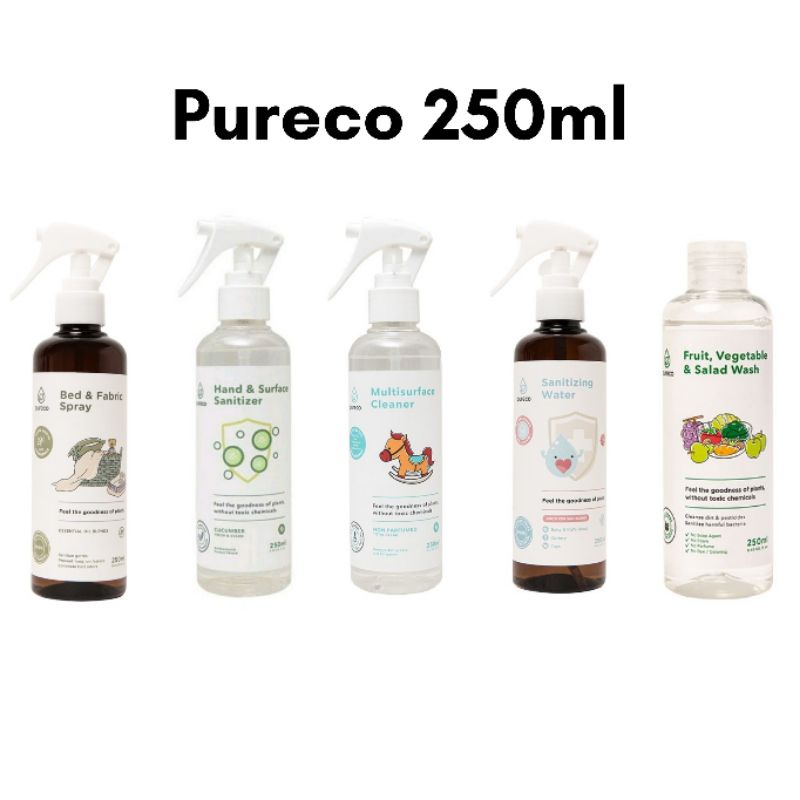 Pureco 60ml 100ml 250ml Hand &amp; Surface Sanitizer / Multisurface Cleaner / Detergent / Dish Bottle Soap / Bed Fabric / Fruit Veggie Wash
