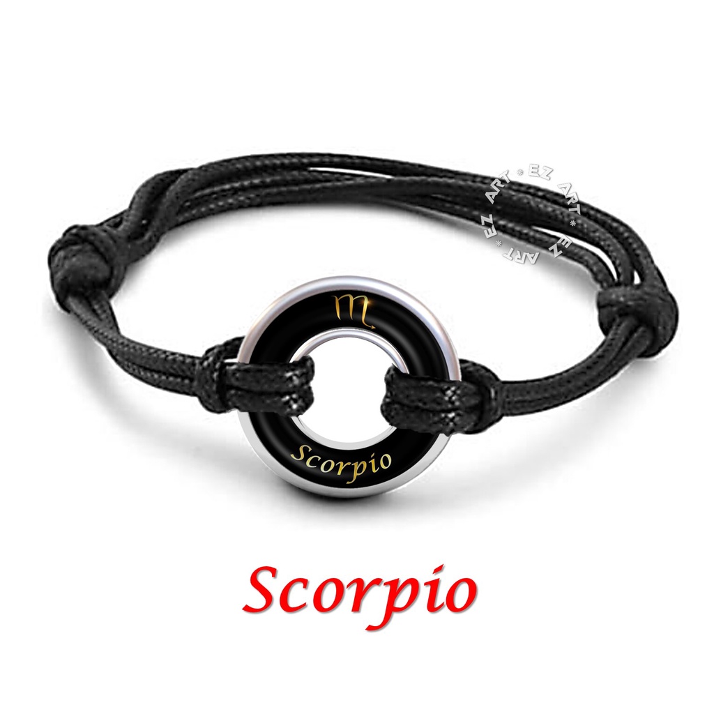 GELANG ZODIAK RING PLAT CINCIN TALI KULIT KEPANG KOREA SIMBOL ZODIAC AQUARIUS CAPRICORN CANCER LEO SAGITTARIUS GEMINI VIRGO PISCES LIBRA TAURUS ARIES SCORPIO