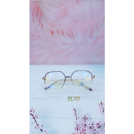 kacamata korea bulat plastik cewek blueray, photochromic kekinian