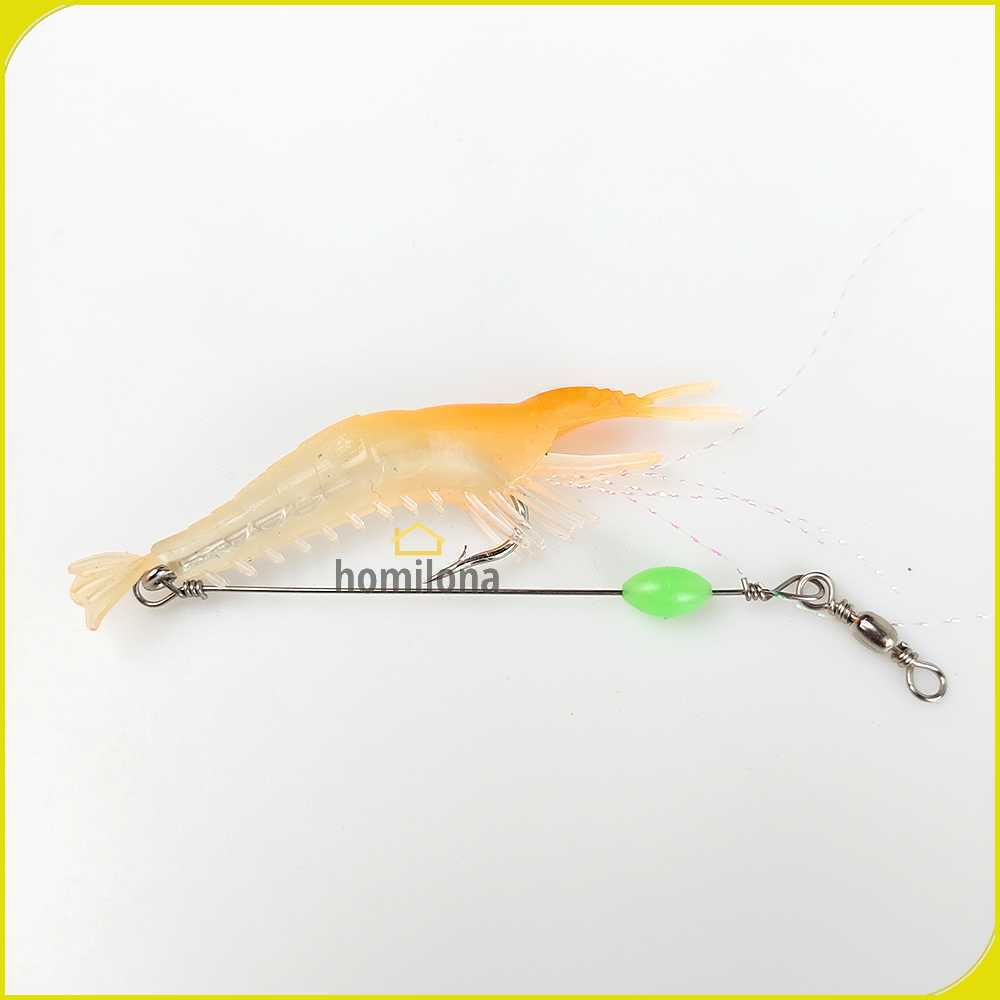 WDAIREN Umpan Pancing Udang Kecil Luminous Shrimp Soft Bait Lure