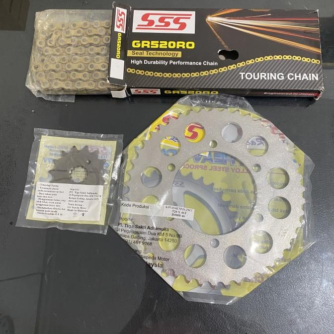 GEAR SET NINJA 250 FI / NINJA 250 KARBU RANTAI 520 ORING
