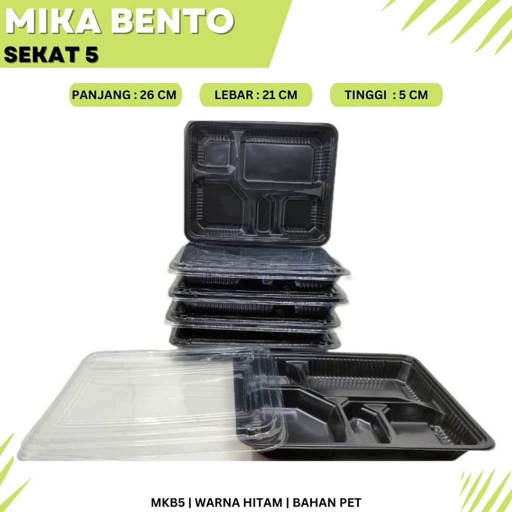 Mika Bento Sekat 5 Bento Sekat 5 (Isi 10 Pcs-MKB5)