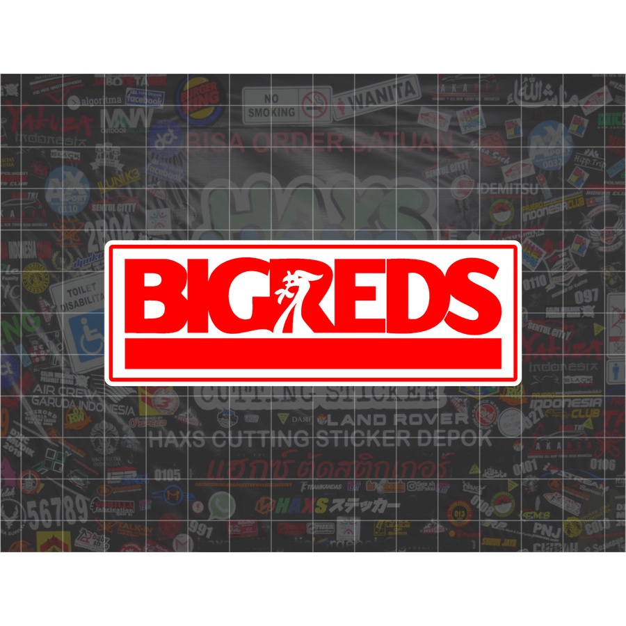 Cutting Sticker Bigreds Ukuran 10 Cm Untuk Motor Mobil