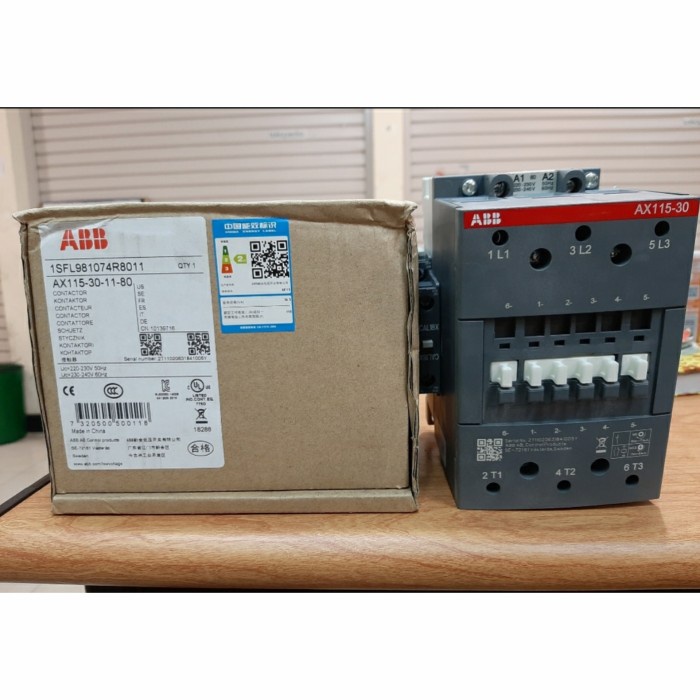 kontaktor/contactor ABB AX115-30-11 55KW 220v