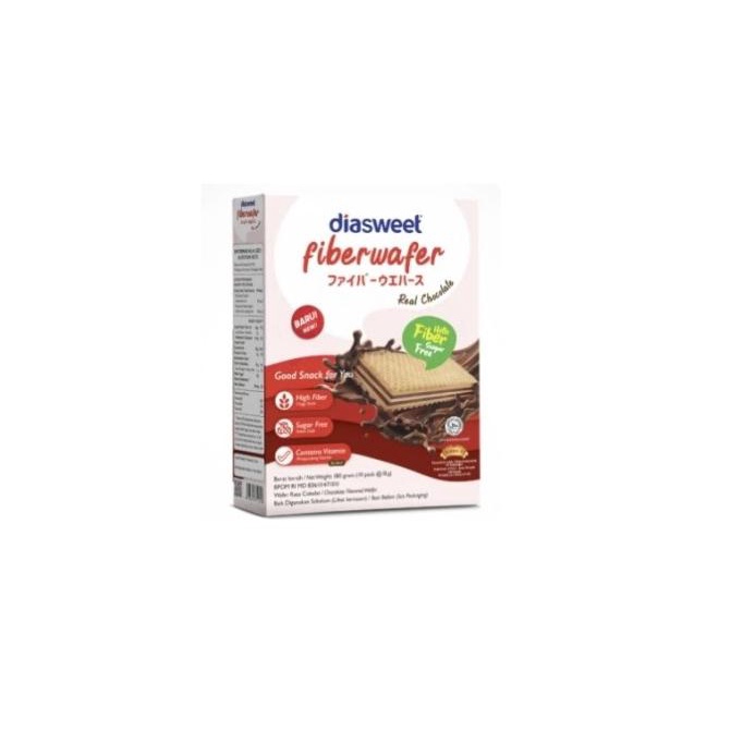 

Diasweet Fiberwafer Biskuit Wafer Chocolate Box 180G