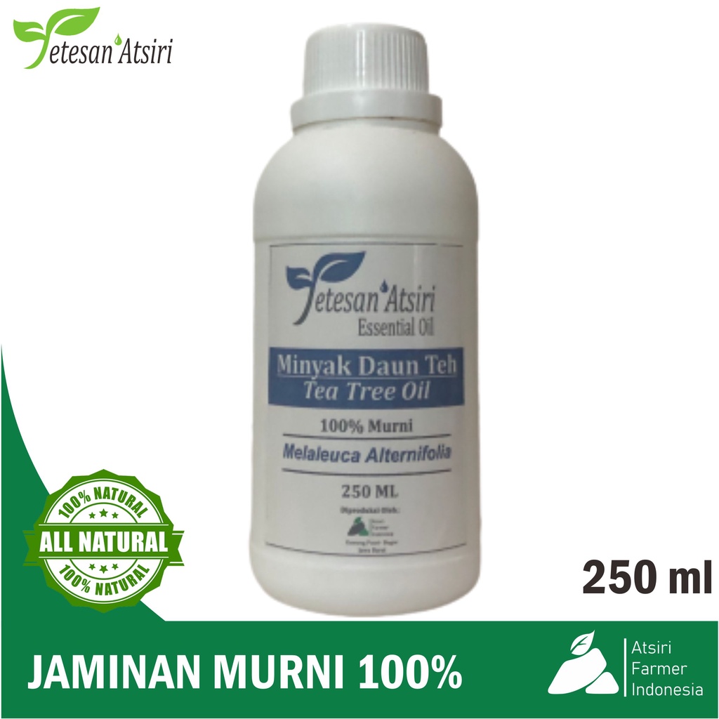 250ml minyak atsiri daun teh murni asli minyak essensial daun teh 250 ml tea tree pure essential oil aromaterapi aromatherapy diffuser ruangan esensial oil 250 ml minyak daun teh murni minyak essensial daun teh 250 ml tea tree oil