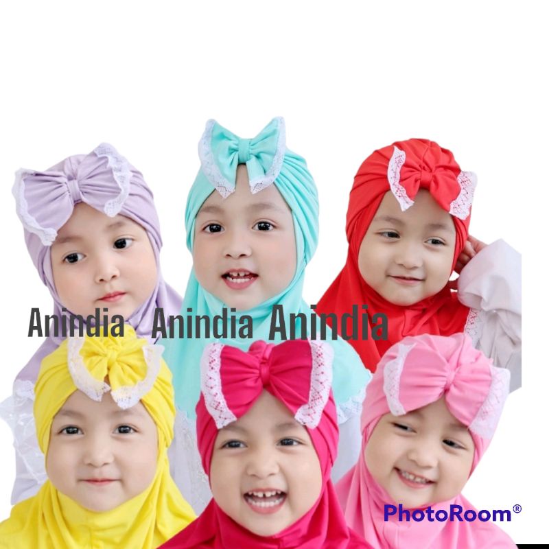 hijab Anak Perempuan Ciput Bayi Turban Anak Perempuan Aksesoris Rambut Anak Perempuan