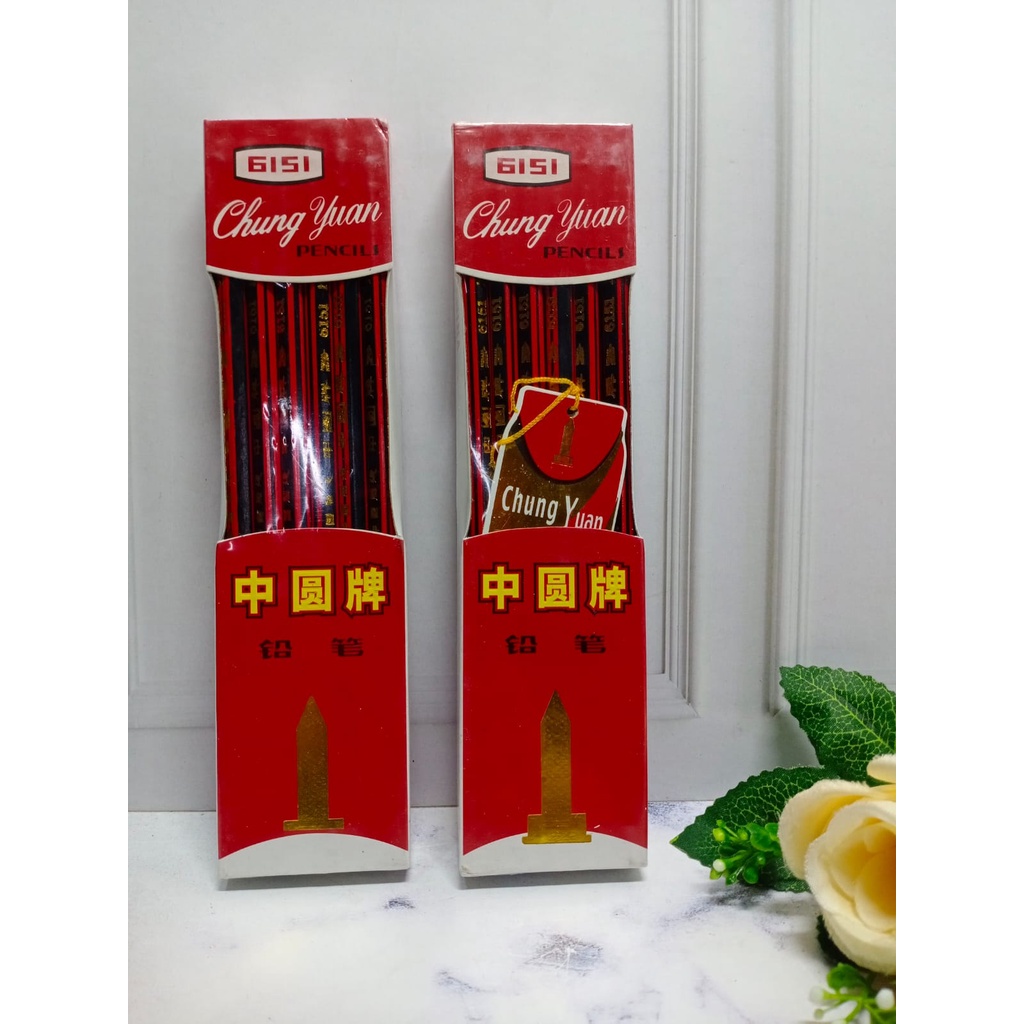 

Pensil HB jadul Chung hwa Yuan isi 12pcs pensil plus stip