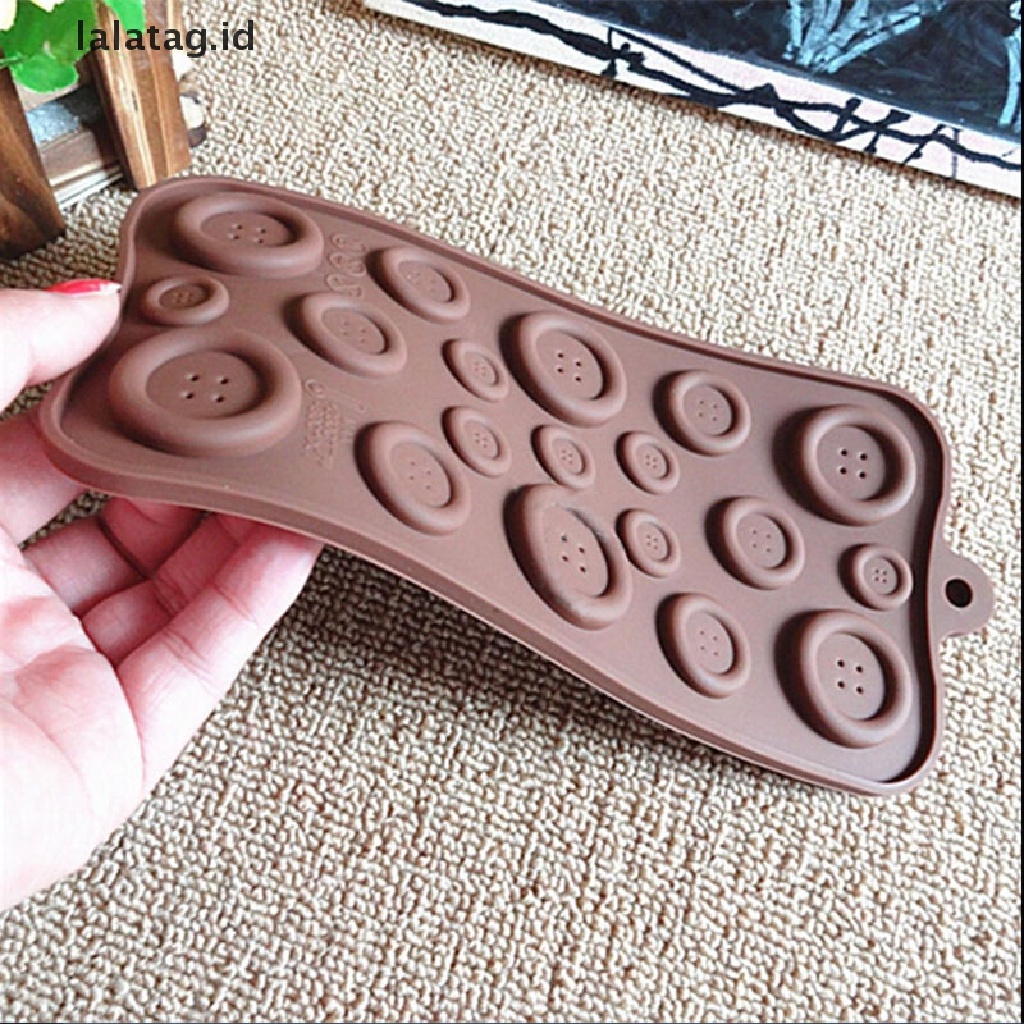 [lalatag] 1x Cetakan Fondant Coklat Berbentuk Kancing DIY Cetakan Silikon Mold Alat Dekor Kue [ID]