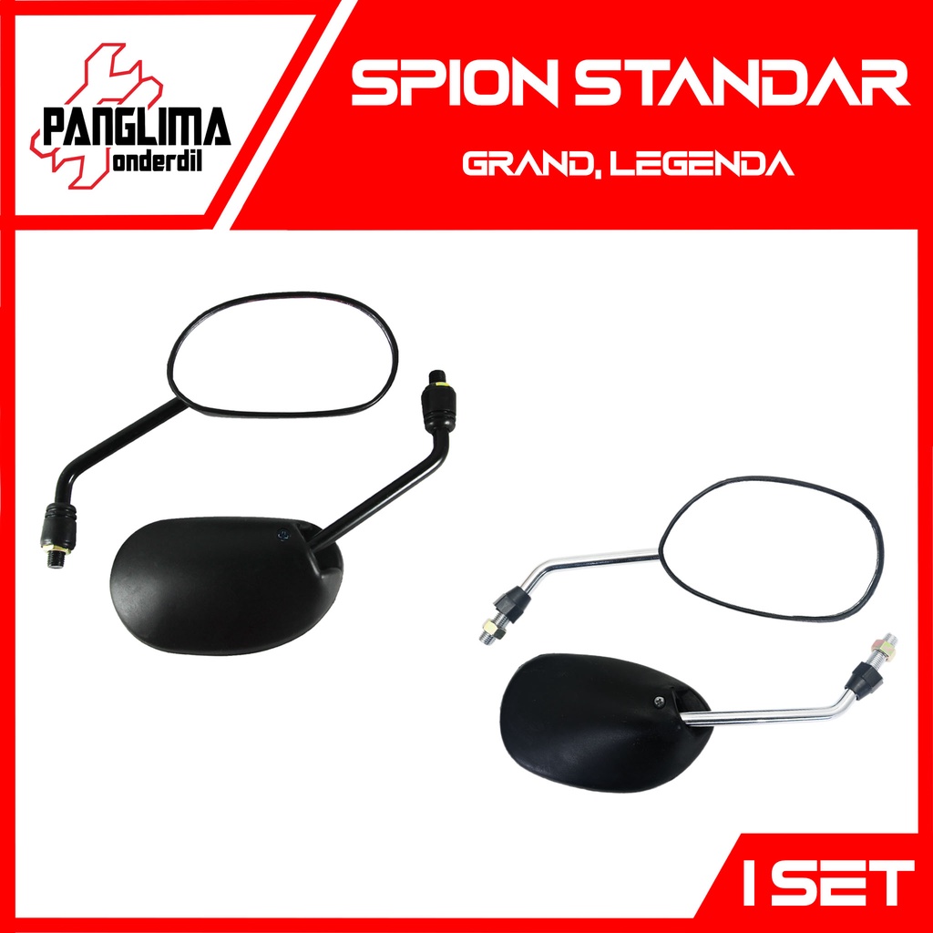 Spion Standar Semua Jenis Motor Honda Drat Kanan Model Grand Sepion-Kaca-Mirror Beat Lama-FI-eSP-eSP/Supra/Revo /Scoopy/Spacy/Blade/Megapro/Win/Karisma/Legenda/Prima