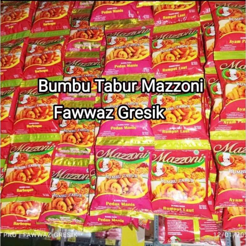 BUMBU TABUR MAZZONI Varian Rasa 100gram Rumput Laut Balado Hijau Pizza Jagung Bakar Manis Pedas Keju Ayam Bawang Panggang / Mazzoni Tabur Bumbu 100 gr