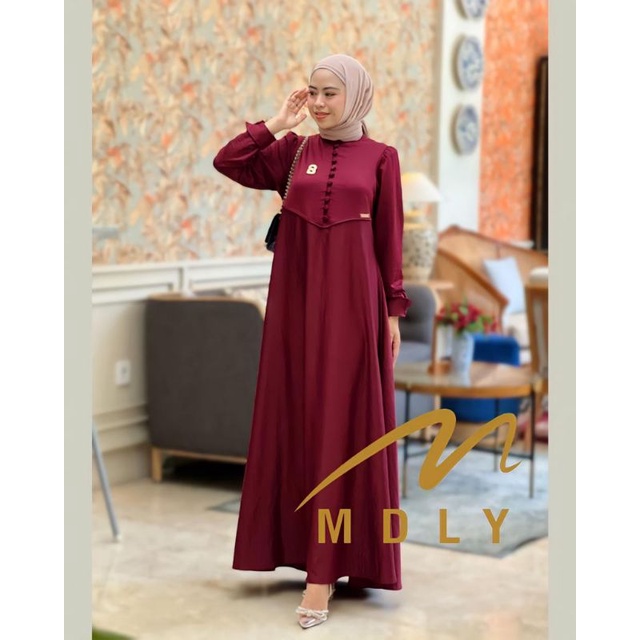Leana Dress Silk Premium by MDLY Original Size Standar/Jumbo