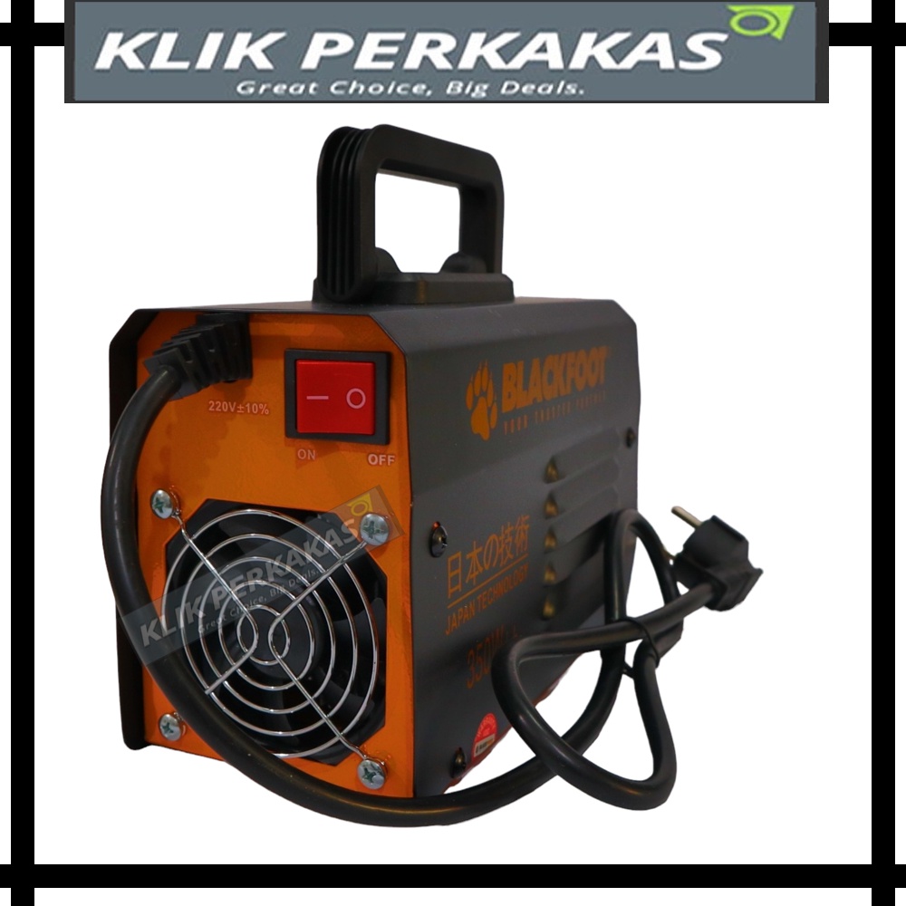 COD Blackfoot Mesin Travo Las Trafo Inverter 350 Watt IGBT MMA 120 A Hitam Free Kacamata