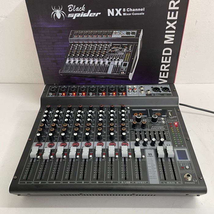 MIXER BLACK SPIDER NX8 MIXER 8 CHANNEL NX 8