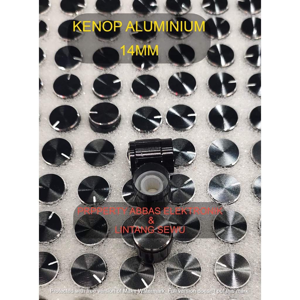 KENOP ALUMINIUM 14MM 15X17 KNOP AMPLIFIER  KECIL 14MM