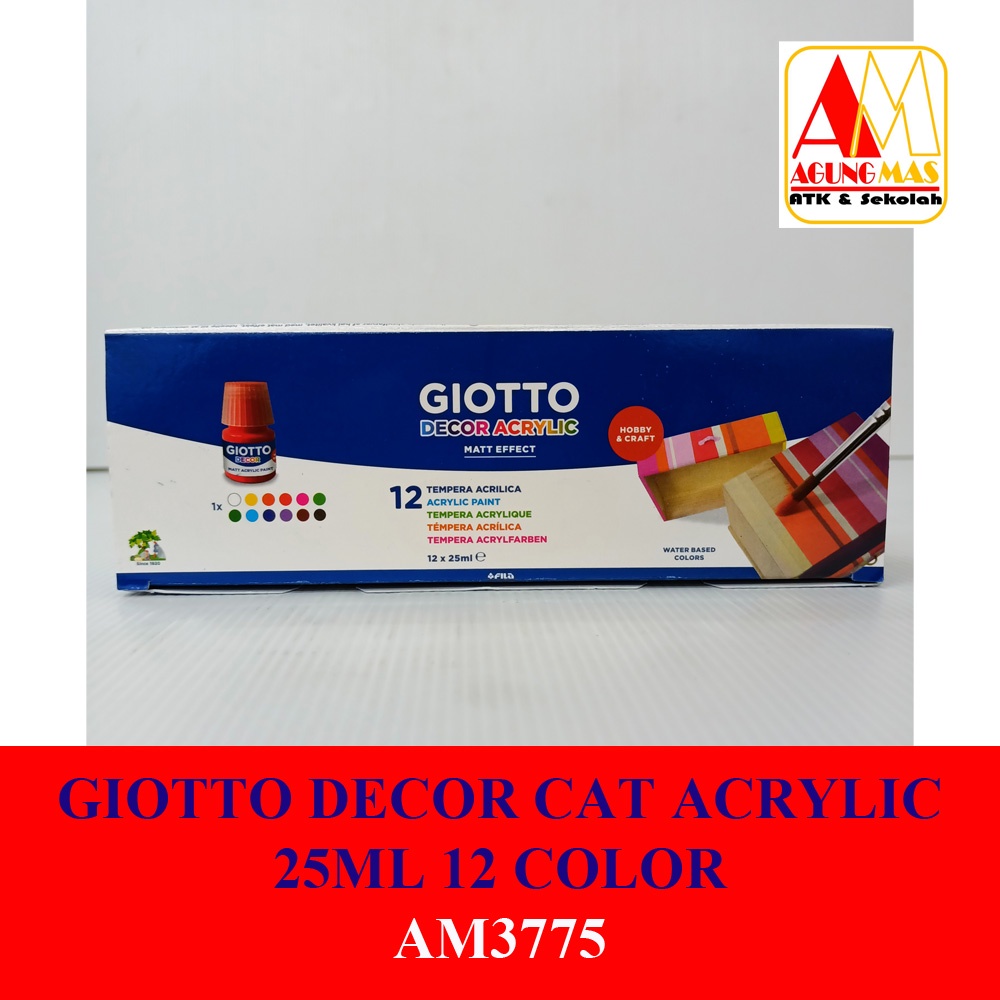 

GIOTTO DECOR CAT ACRYLIC 25ML 12 COLOR