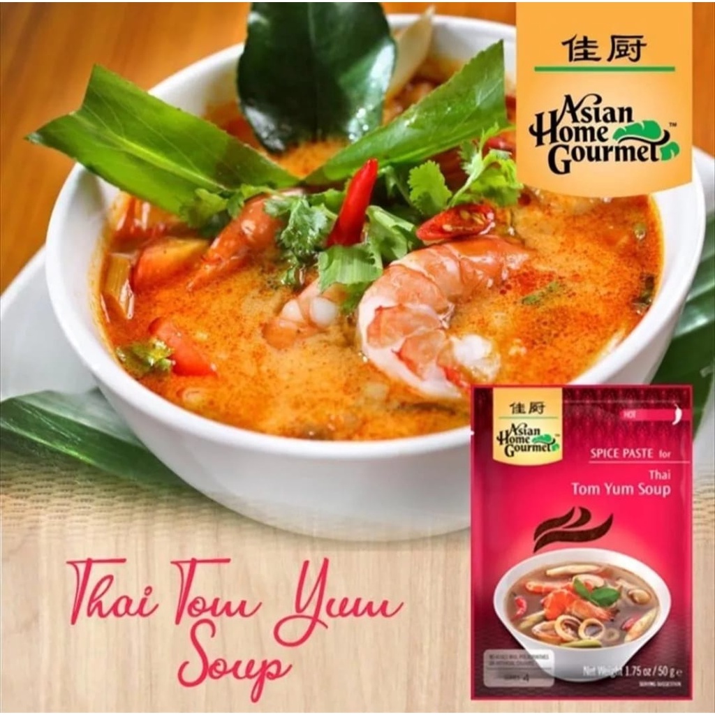 

Asian Home Gourmet (AHG) Thai Tom Yum Soup 50gram Ukt porsi 4 orang