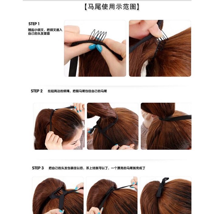 Hair Clip Ponytail Hair Extension Rambut Palsu Wanita Wig Ponytail Hair Extension Clip Wig Rambut Hairclip Ponytail Wik Rambut Wanita