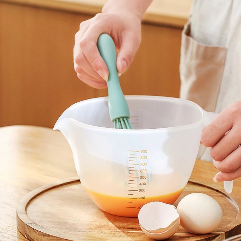 Gelas Pengocok Telur Bahan Plastik Transparan Dengan Skala/Built-in Filter Plate Egg Liquid Mangkok Ukur Aksesoris Dapur