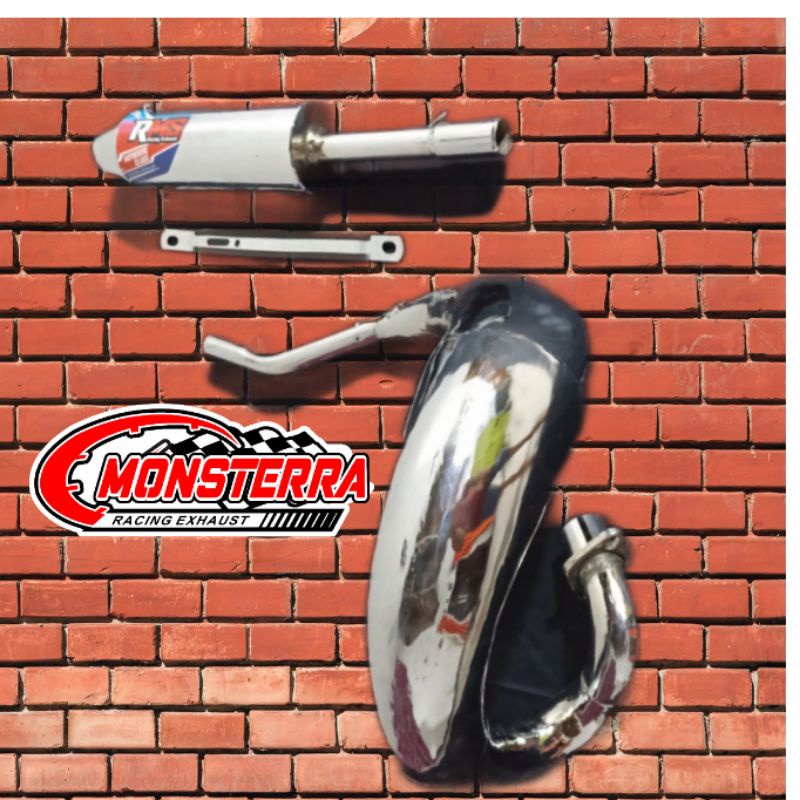 knalpot udang trail satria, satria lumba 2 tak