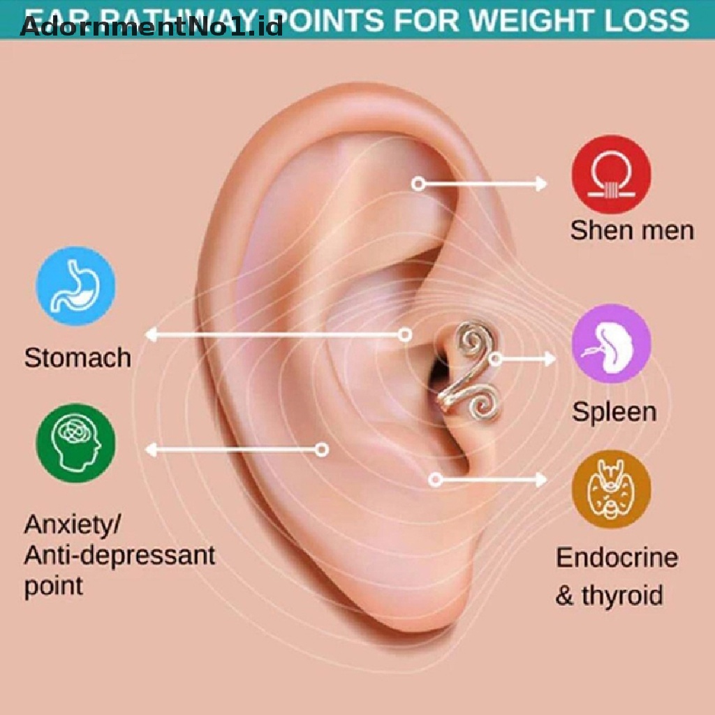 [AdornmentNo1] Anting Pelangsing Akupresur Perawatan Kesehatan Penurunan Berat Badan Non Anting Pelangsing Sehat Stimulag Titik Gallstone Clip [ID]