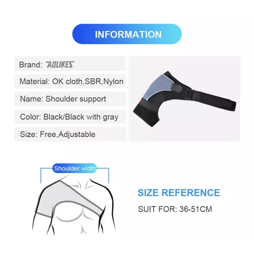 (COD) AOLIKES 1697 SHOULDER SUPPORT PENYANGGA BAHU CIDERA PELINDUNG BAHU