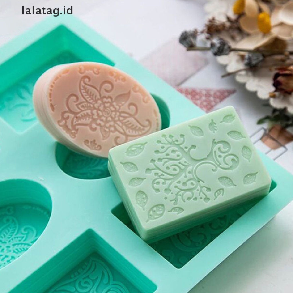 [lalatag] Cetakan Sabun Silikon Oval Persegi Panjang 6rongga Handmade Soap Making Craft DIY Mold [ID]