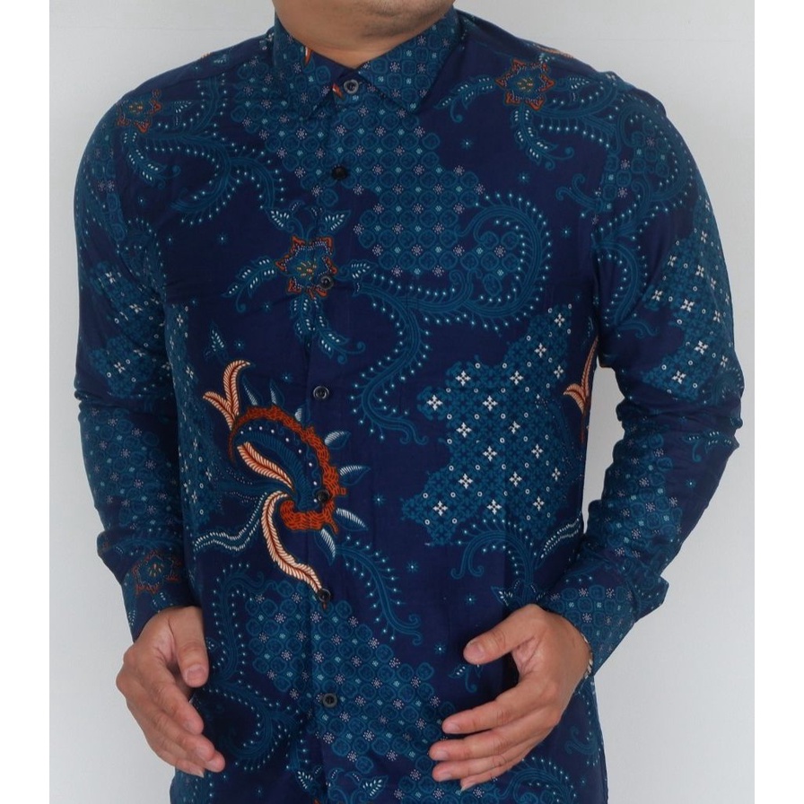 Baju Batik Pria Slimfit Kemeja Lengan Panjang Hem Slim Fit LBL 1954