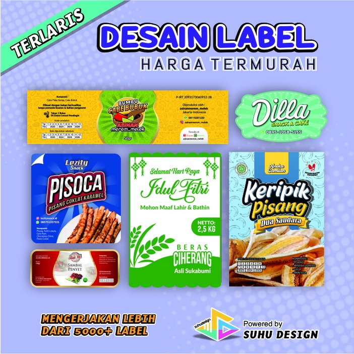 Jual Terlaris Jasa Desain Grafis Custom Desain Label Menu Spanduk Logo Kartu Nama Banner 9823