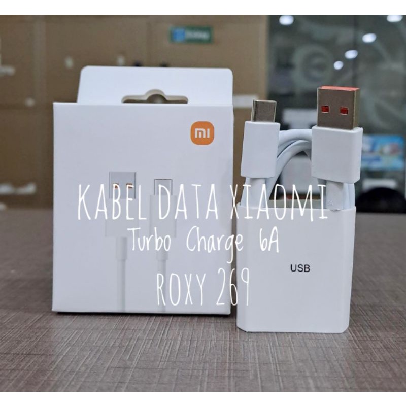Kabel Xiaomi Turbo Charger 6A USB Type C - Cable Data Charger Carger Charging Kabel Data Xioami Xiom