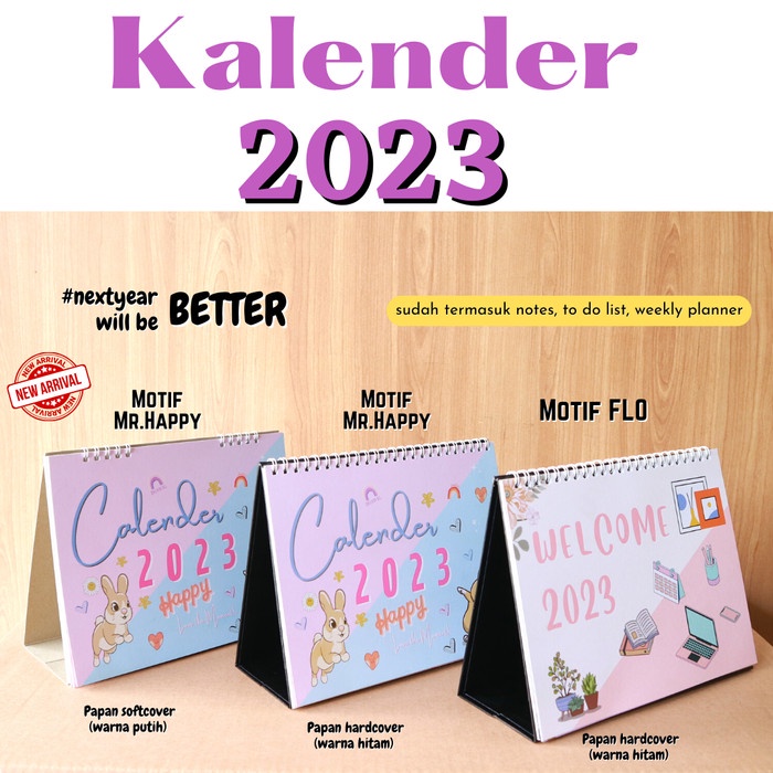 

Terlaris ✨ -KALENDER 2023 / KALENDER 2023 AESTHETIC / KALENDER MEJA 2023 - Mr.HAPPY-HC- 2.1.23