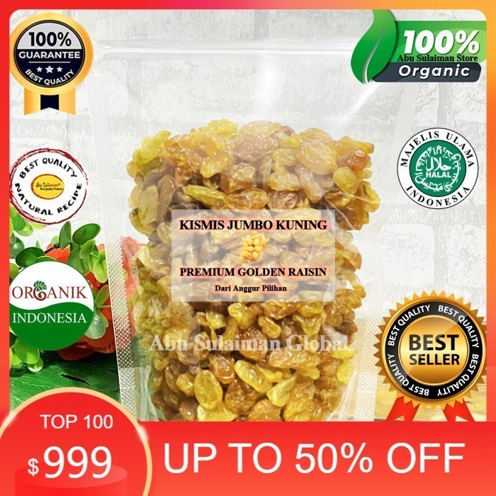 

Kismis Kuning Jumbo Premium 1KG/Manisan Golden Raisin