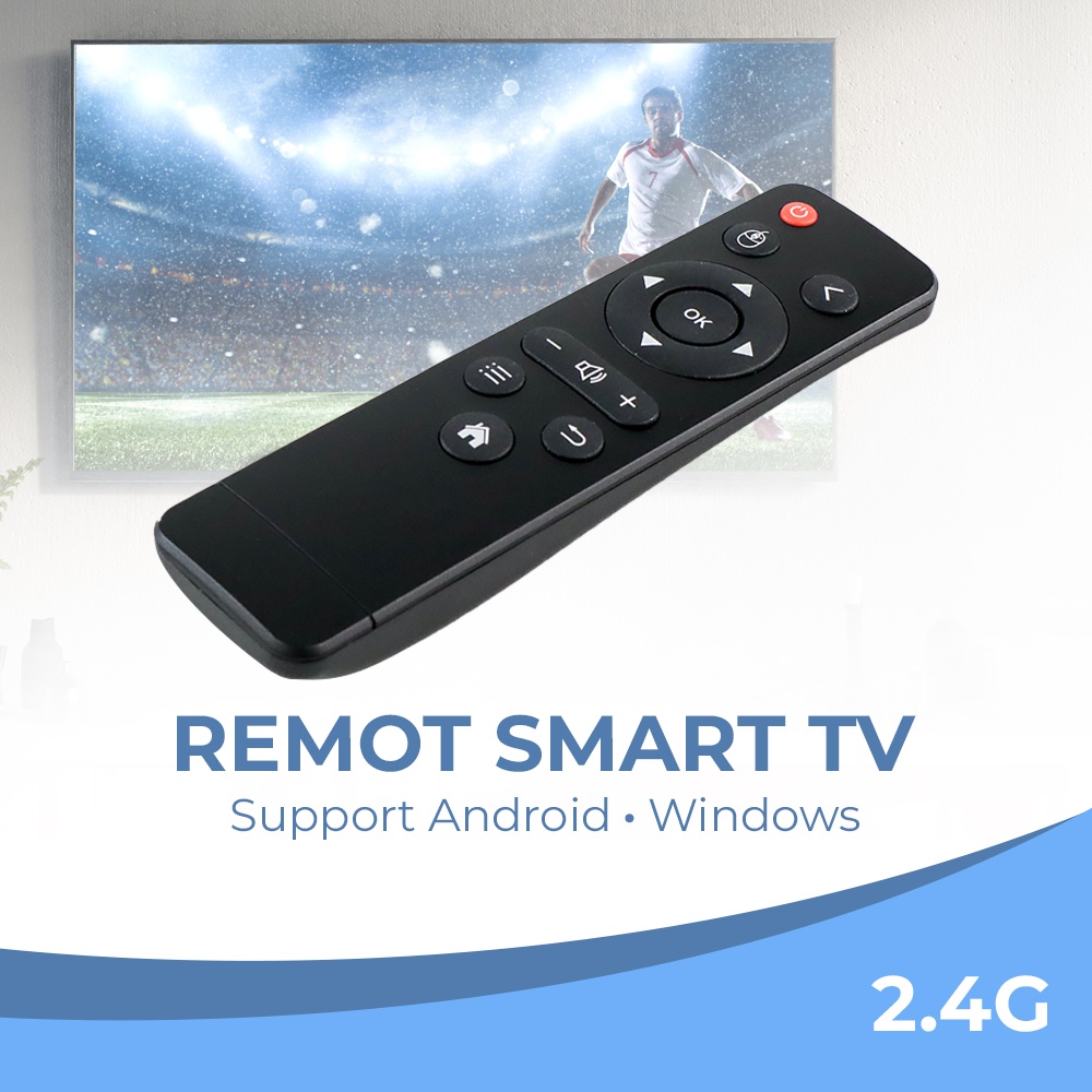 Remot Smart TV Box Proyektor Mouse Support Android Windows USB 2.4G - CR7 - Black