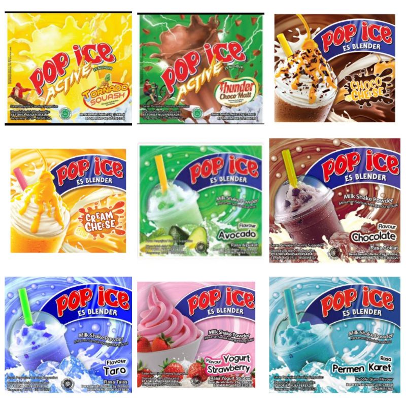 

Jual Minuman Sachet POP ICE 25gr 10@renteng