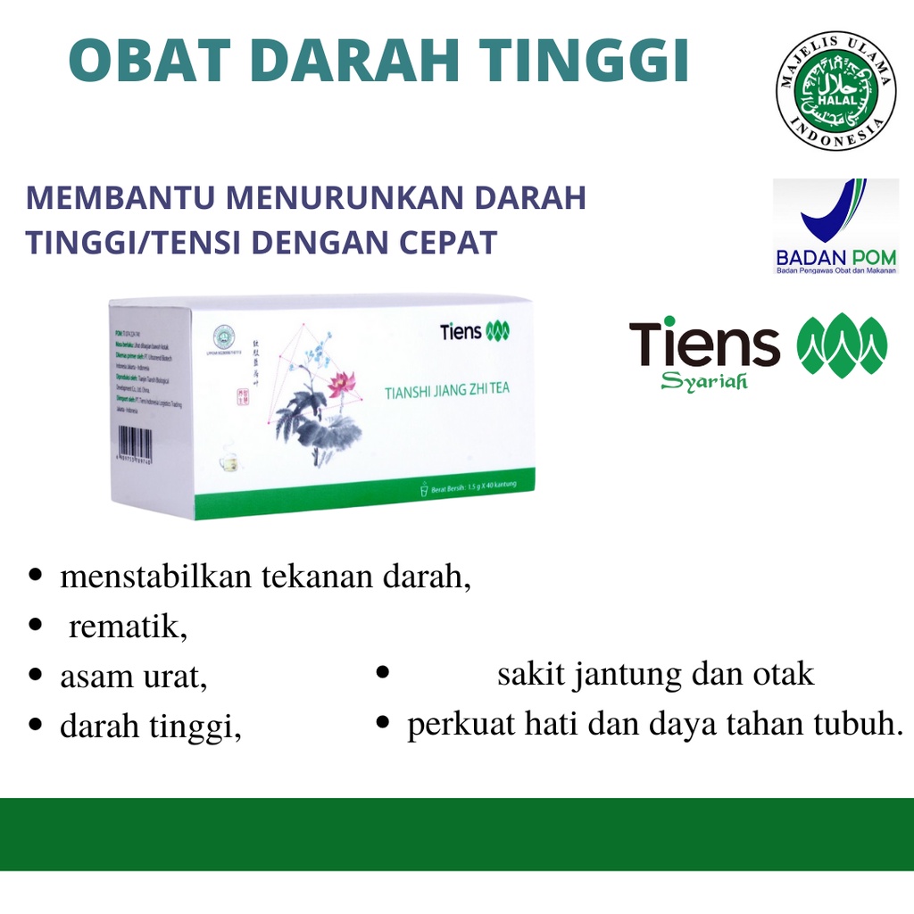 Tiens  Jiang Zhi Tea Teh Asam Urat Obat Darah Tinggi Original
