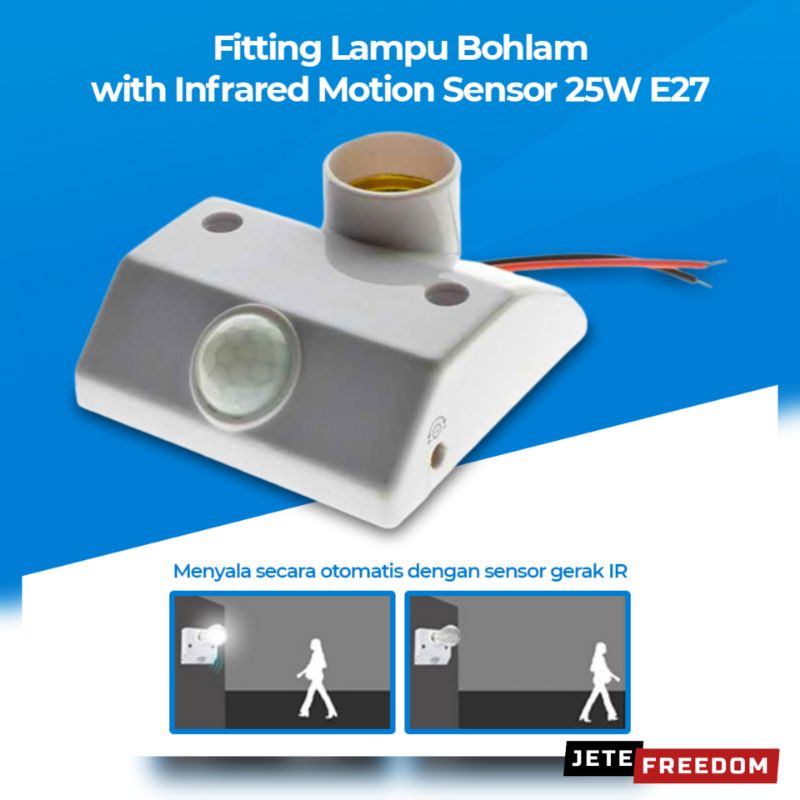 MAYITR Fitting Lampu Bohlam Sensor Gerak Otomatis Menyala with Infrared Motion IR Sensor 25W Socket 