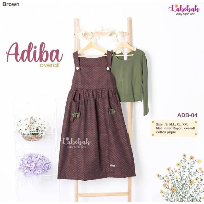 LABEBAH GAMIS OVERALL WARNA BROWN ANAK BALITA CEWEK USIA 2-3 TAHUN BAHAN DRESS LEKTON KATUN YANDET B
