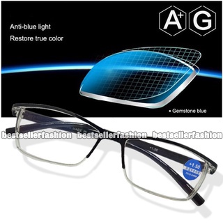 NEW TREN! Kacamata Baca PLUS Lensa Blueray ANTI RADIASI Sinar Biru Ukuran+1.00 - +3.00 Fashion Wanita Pria UNISEX Kacamata Plus Rabun Dekat Kacamata Komputer Kacamata Dewasa Model Halfrim Reading Glasses