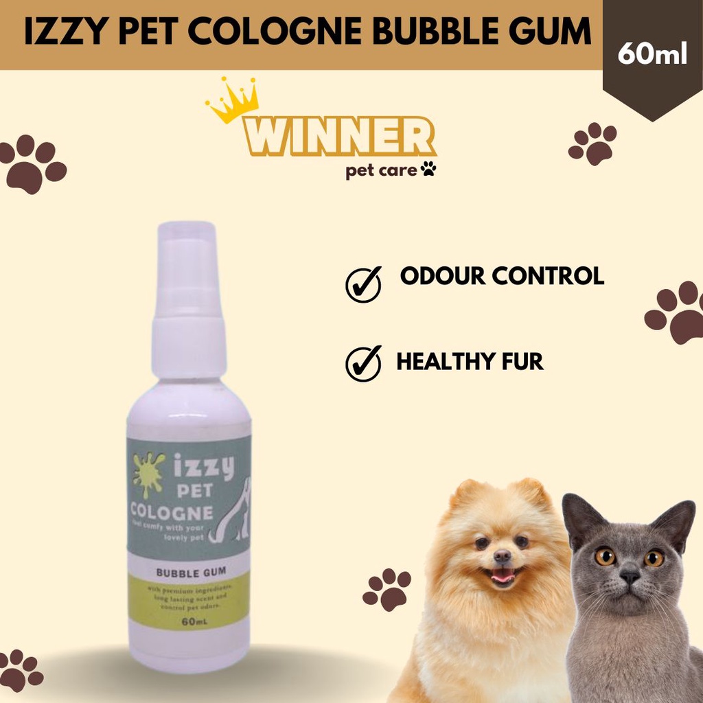 Izzy Pet Cologne Kucing Anjing Wangi Bubble Gum 60ml