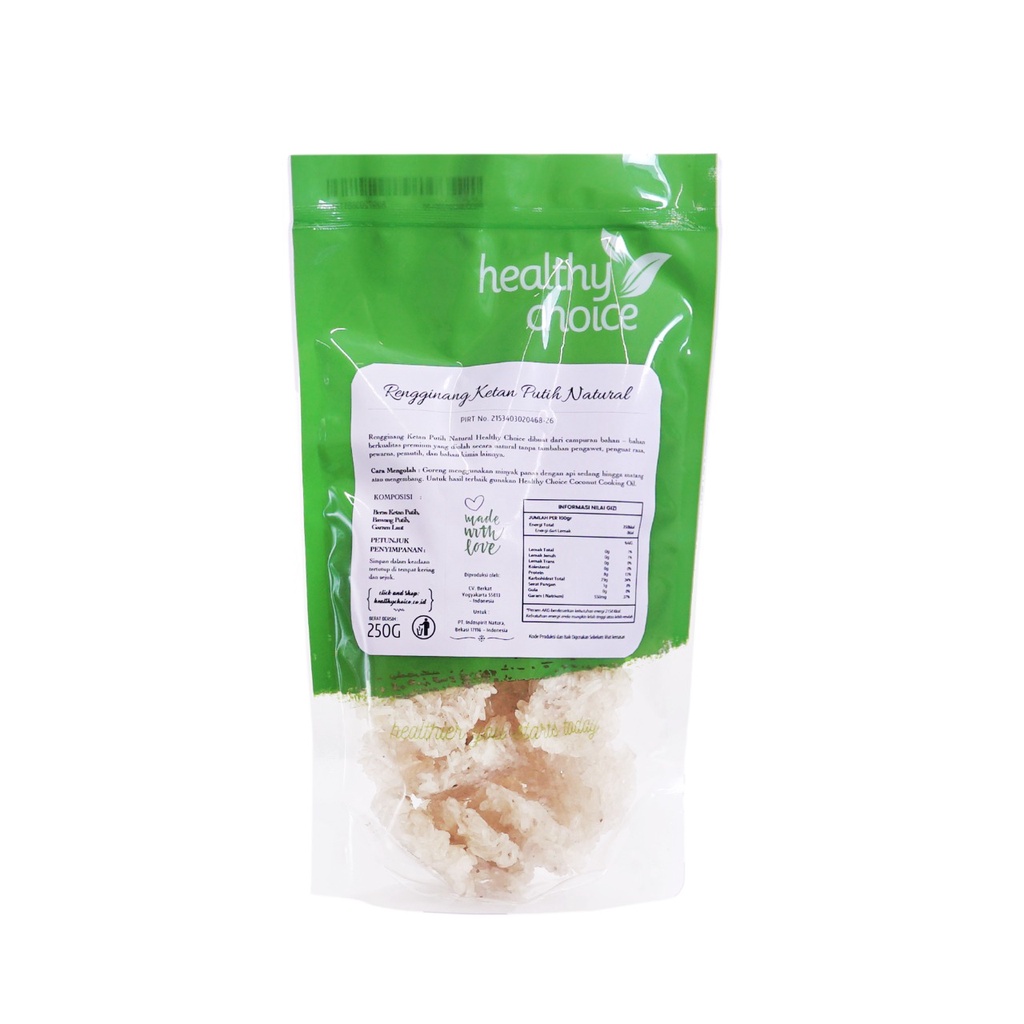 

Healthy Choice RENGGINANG KETAN PUTIH 250 GR
